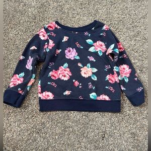 Garanimals floral navy blue sweatshirt. Toddler size 2T